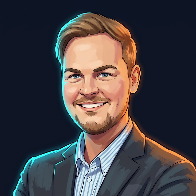 Bogdan Hoyaux, Project Manager, illustrated portrait