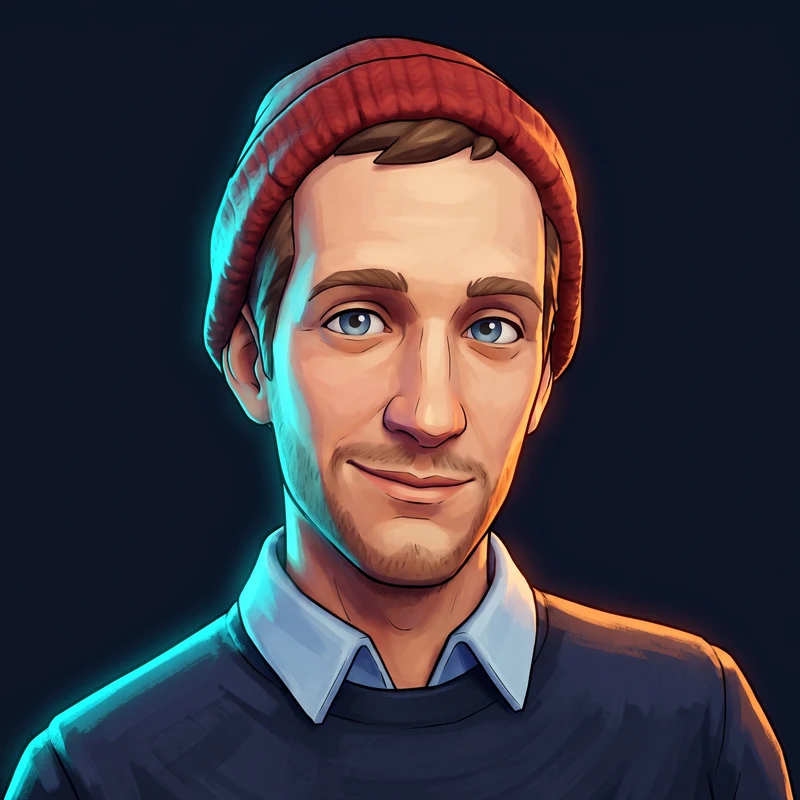 Olivier, Software Developer, illustrated portrait